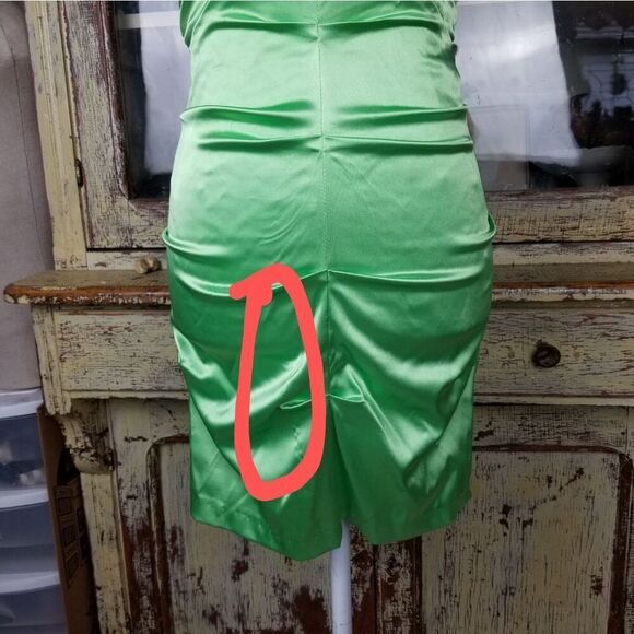 Short Green Halter Cut Out Waist Tight Bodycon Evening Cocktail Mini Dress - Picture 16 of 16